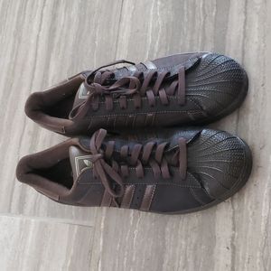 Brown Suede Adidas superstars